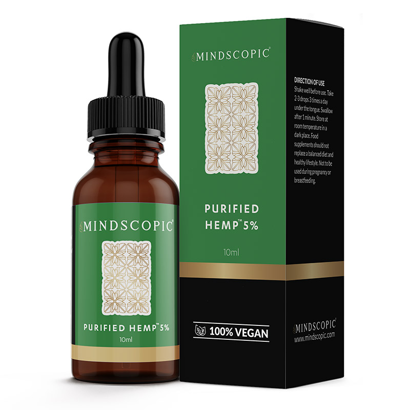 PURIFIED HEMP™ - Supplementen MINDSCOPIC - C B D Olie Druppels - Vegan Top Merken Winkel